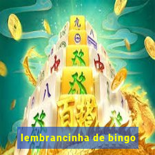 lembrancinha de bingo